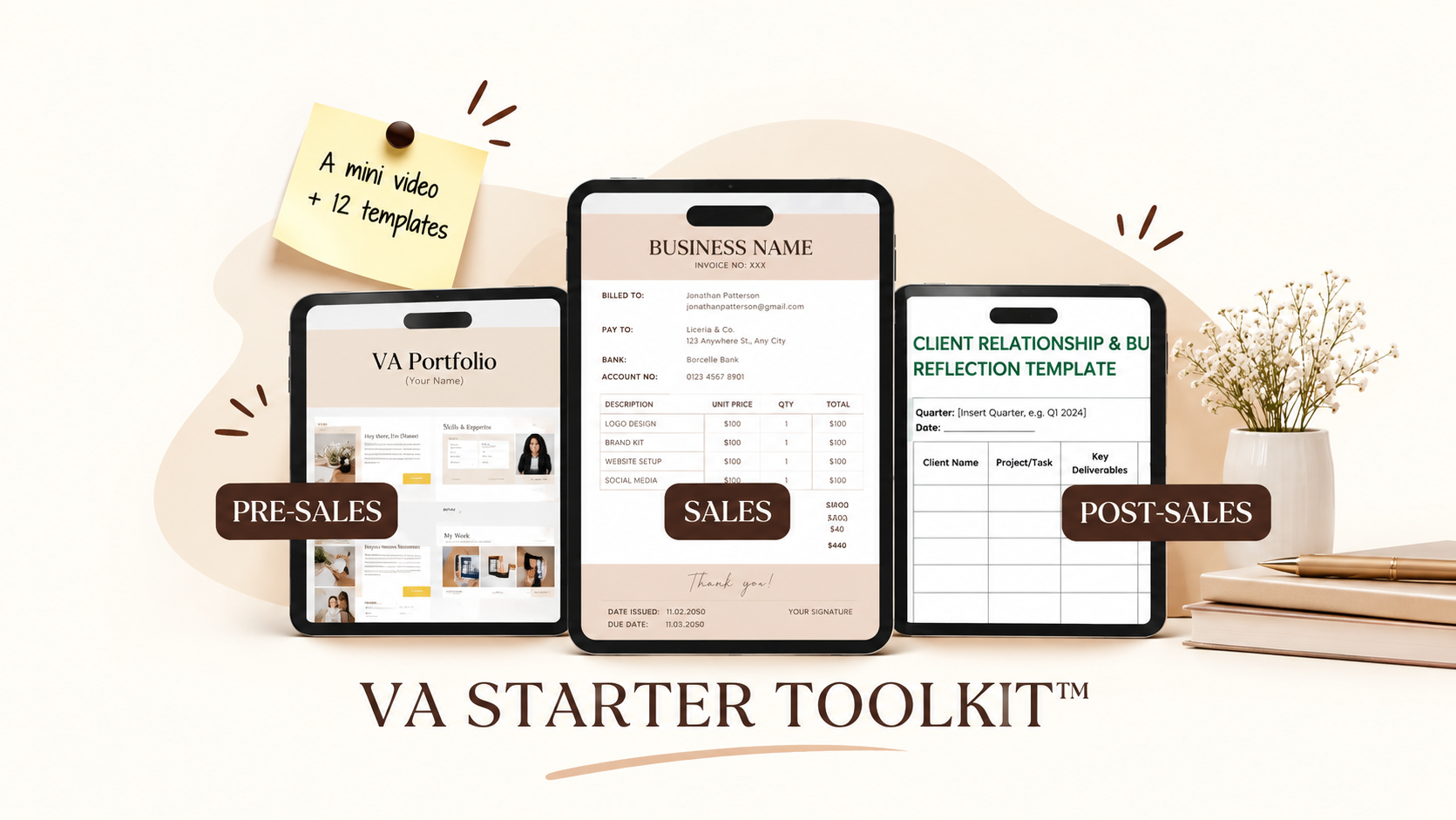 The VA Starter Toolkit templates for the full client journey